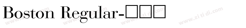 Boston Regular字体转换